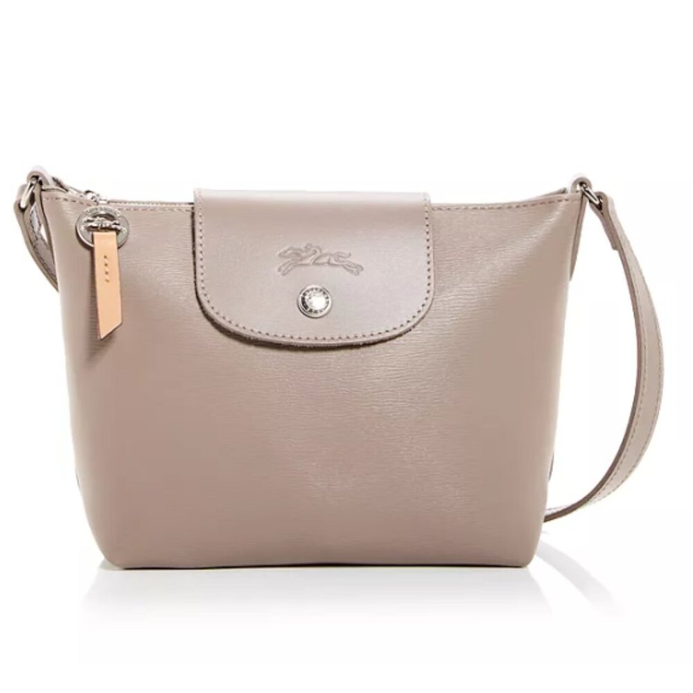 Longchamp Le Pliage City Coated Canvas Crossbody Taupe